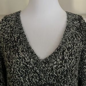 Maurices black and white cold shoulder sweater